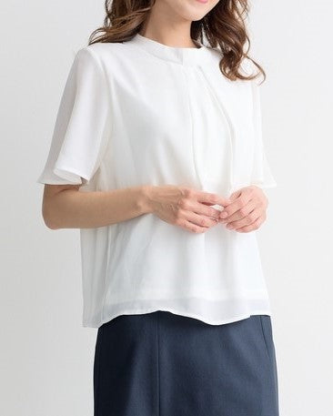 プチハイネックボウタイブラウス