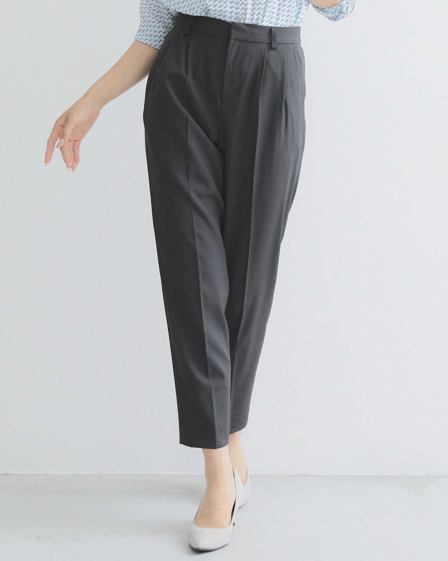 洗える!動ける!2WAYストレッチ単品テーパードパンツ