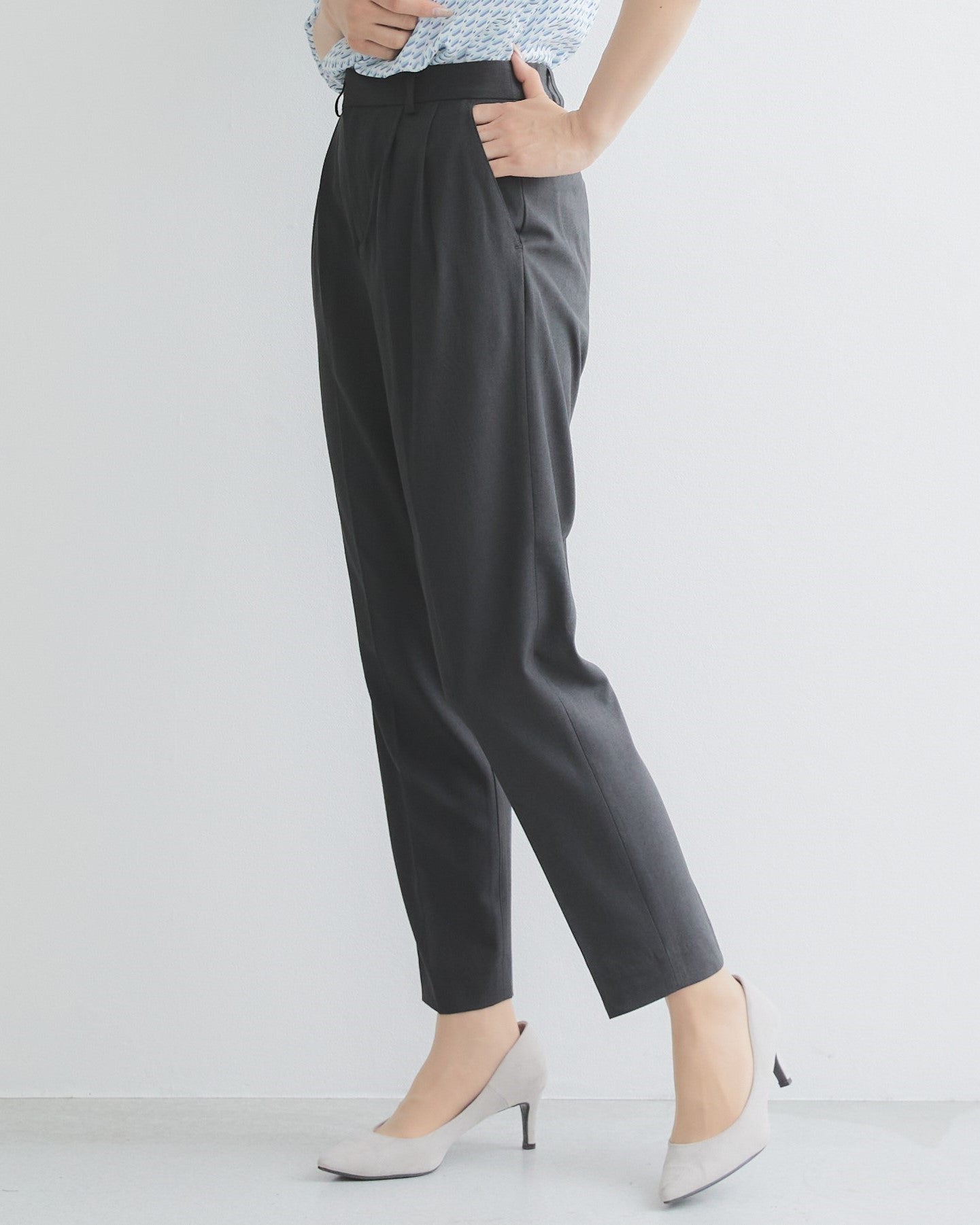 洗える!動ける!2WAYストレッチ単品テーパードパンツ