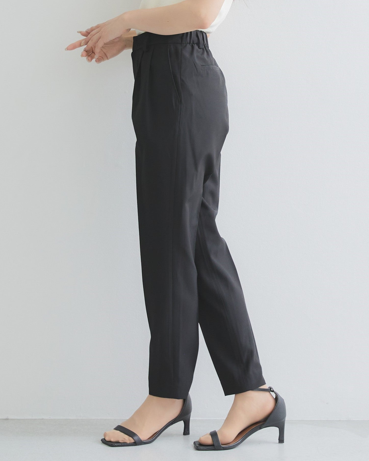 洗える!動ける!2WAYストレッチ単品テーパードパンツ