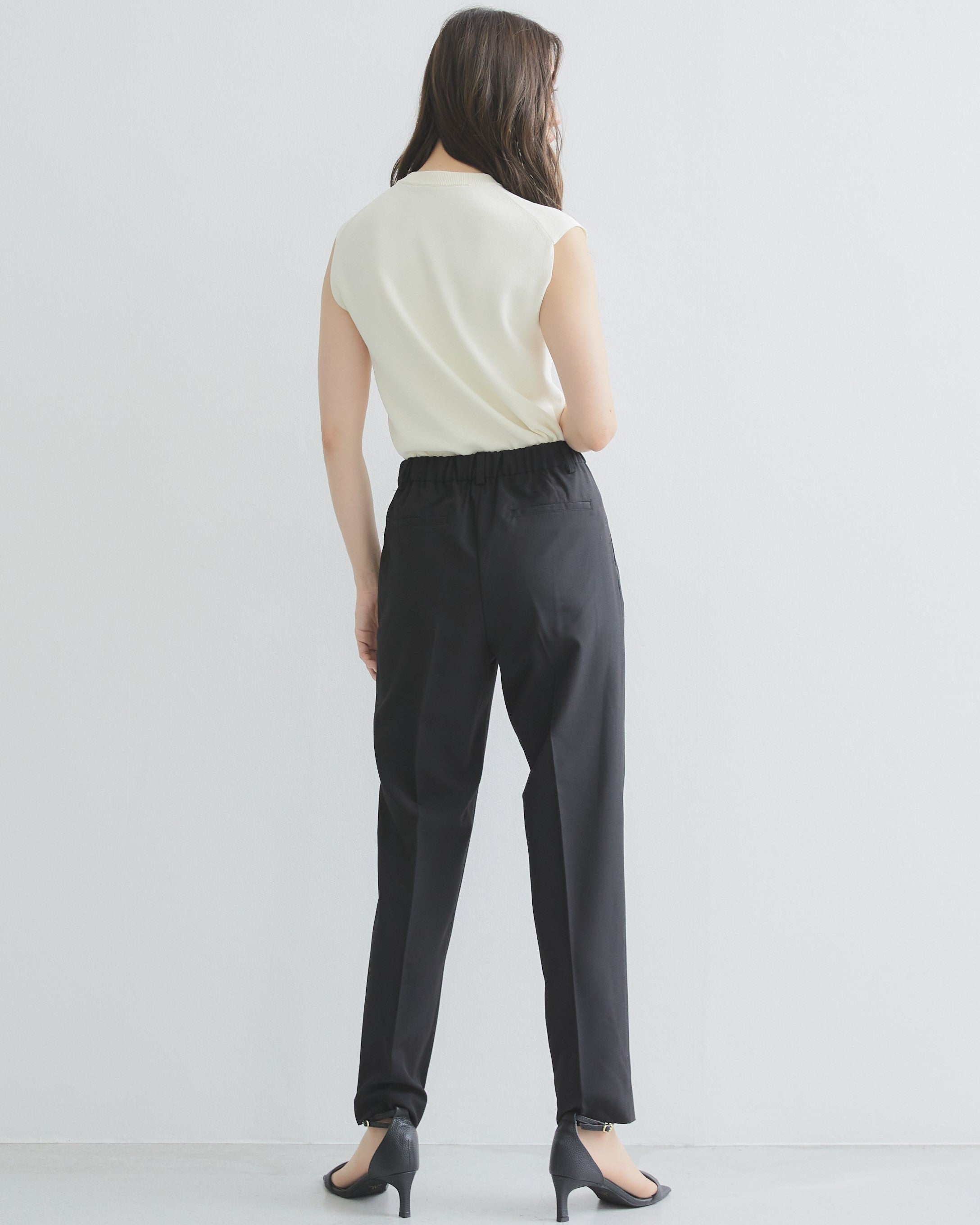 洗える!動ける!2WAYストレッチ単品テーパードパンツ