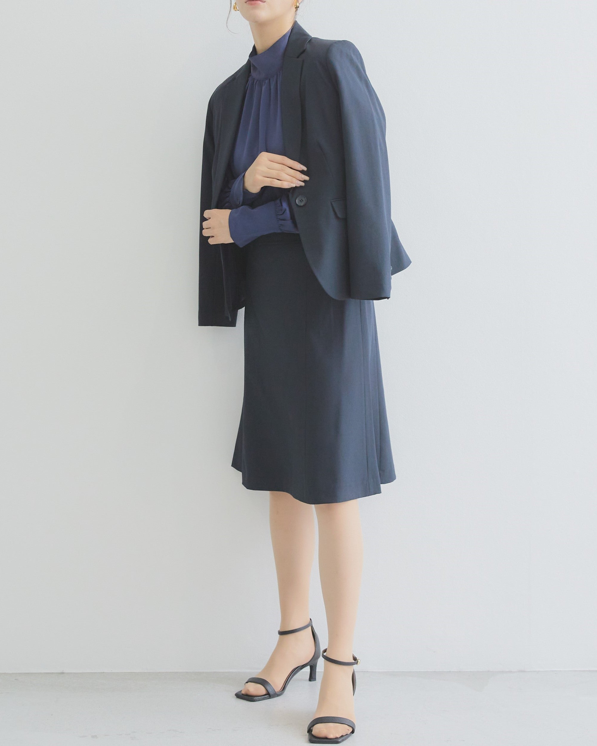 洗える!動ける!2WAYストレッチ単品フレアスカート