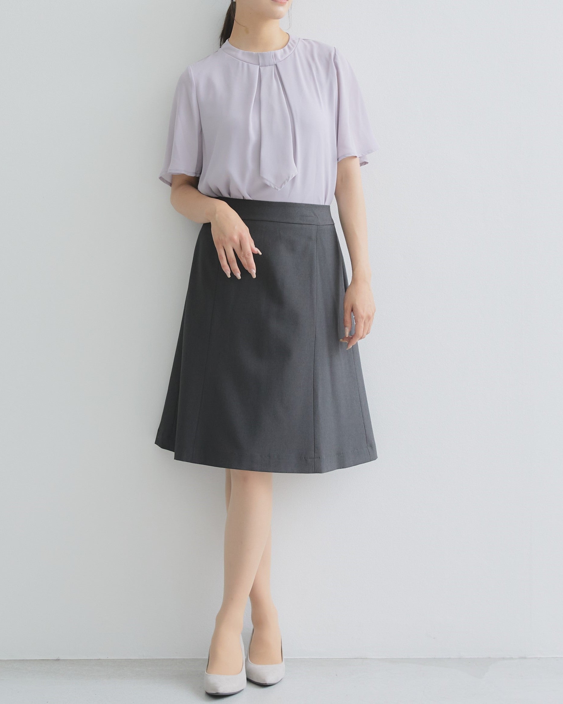 洗える!動ける!2WAYストレッチ単品フレアスカート