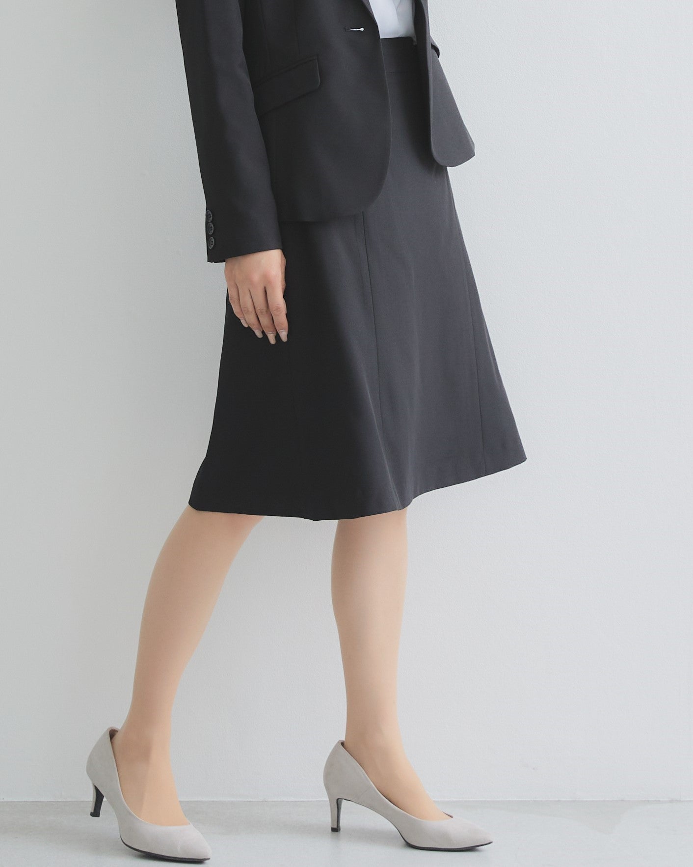 洗える!動ける!2WAYストレッチ単品フレアスカート