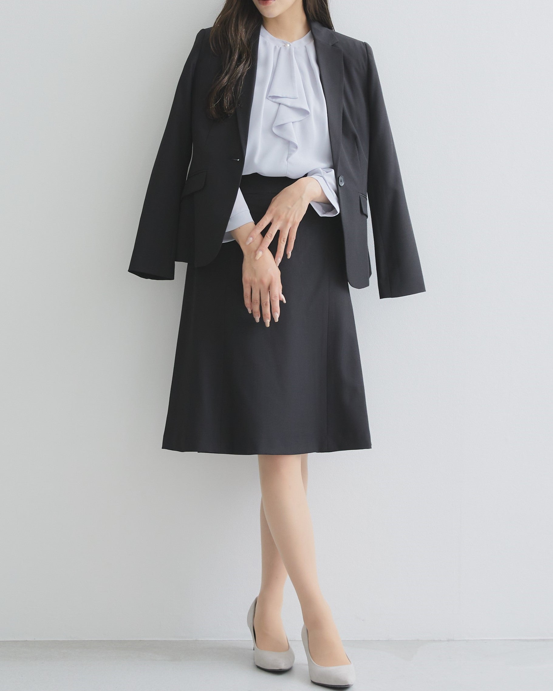 洗える!動ける!2WAYストレッチ単品フレアスカート