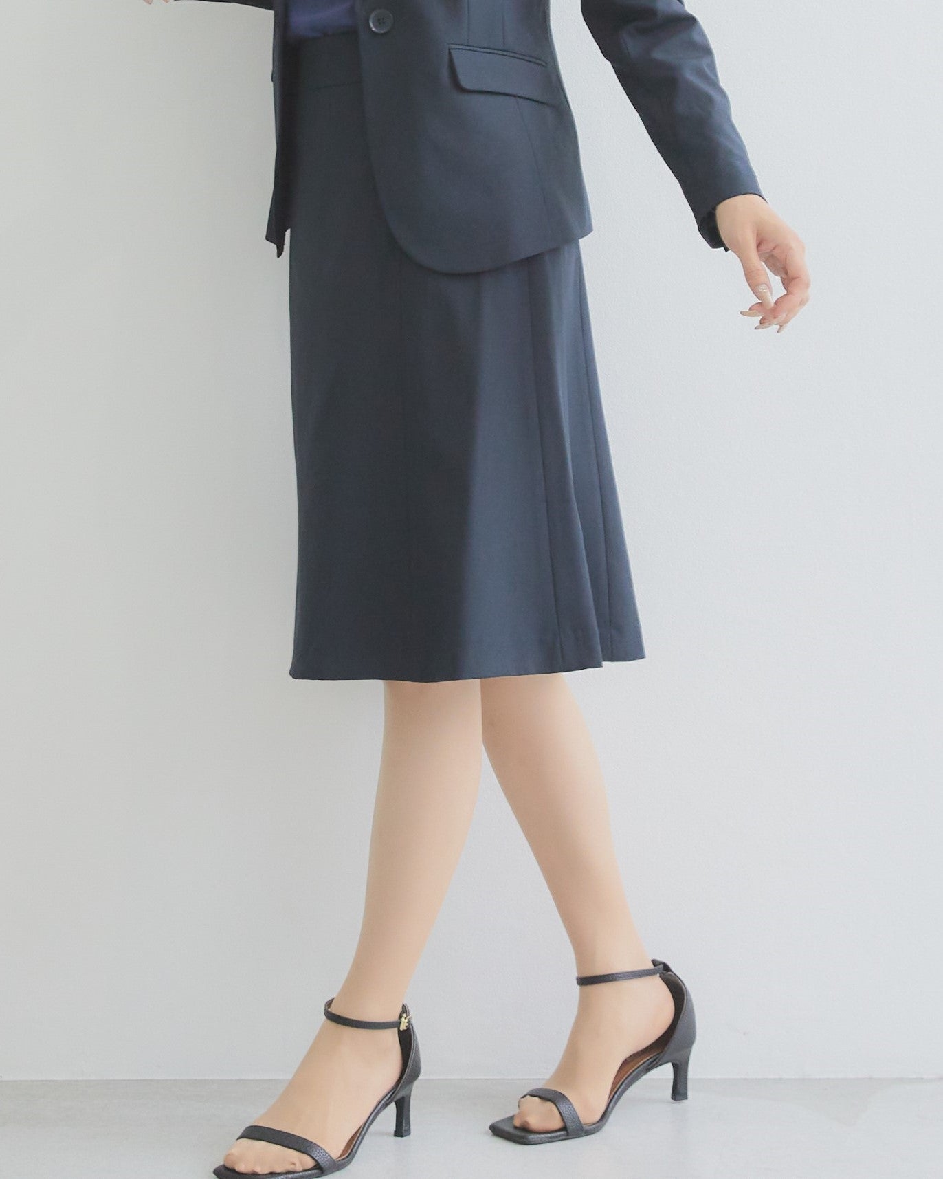 洗える!動ける!2WAYストレッチ単品フレアスカート