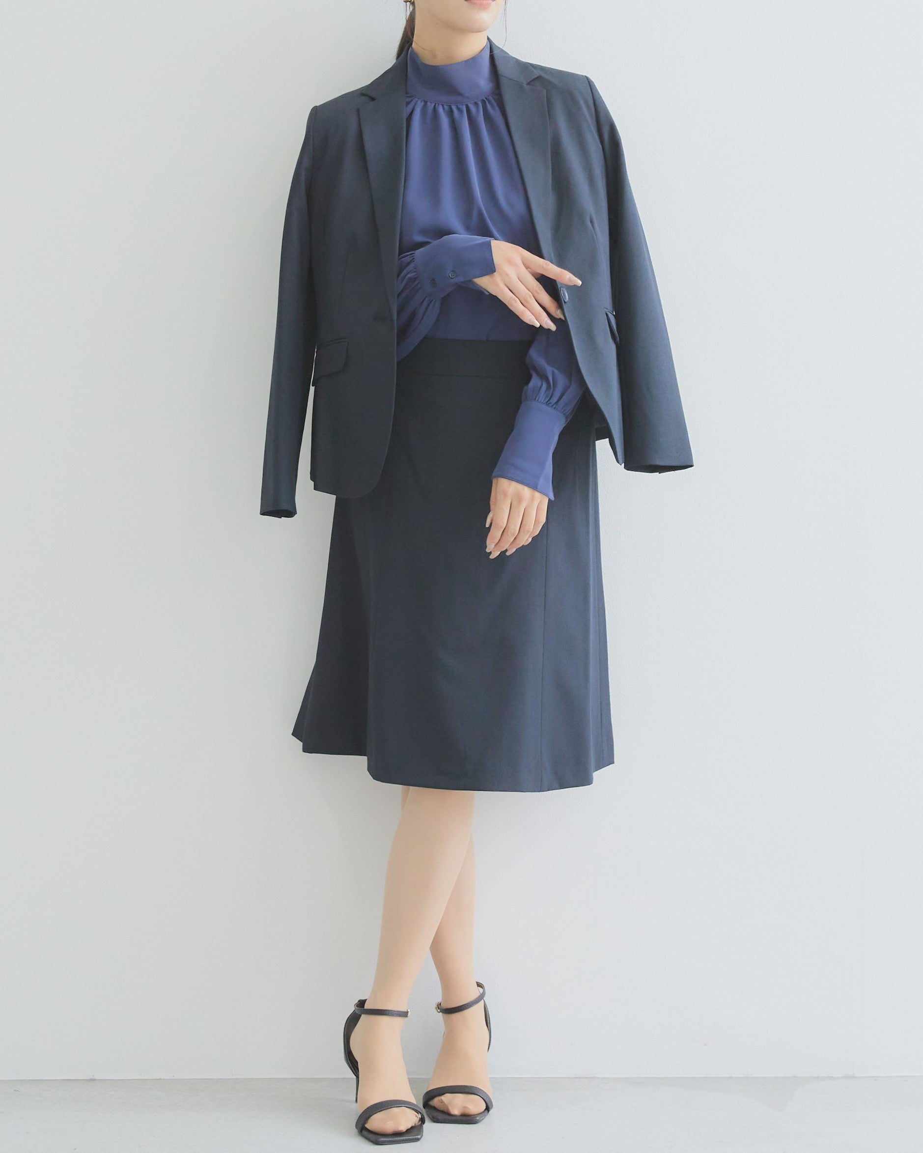 洗える!動ける!2WAYストレッチ単品フレアスカート